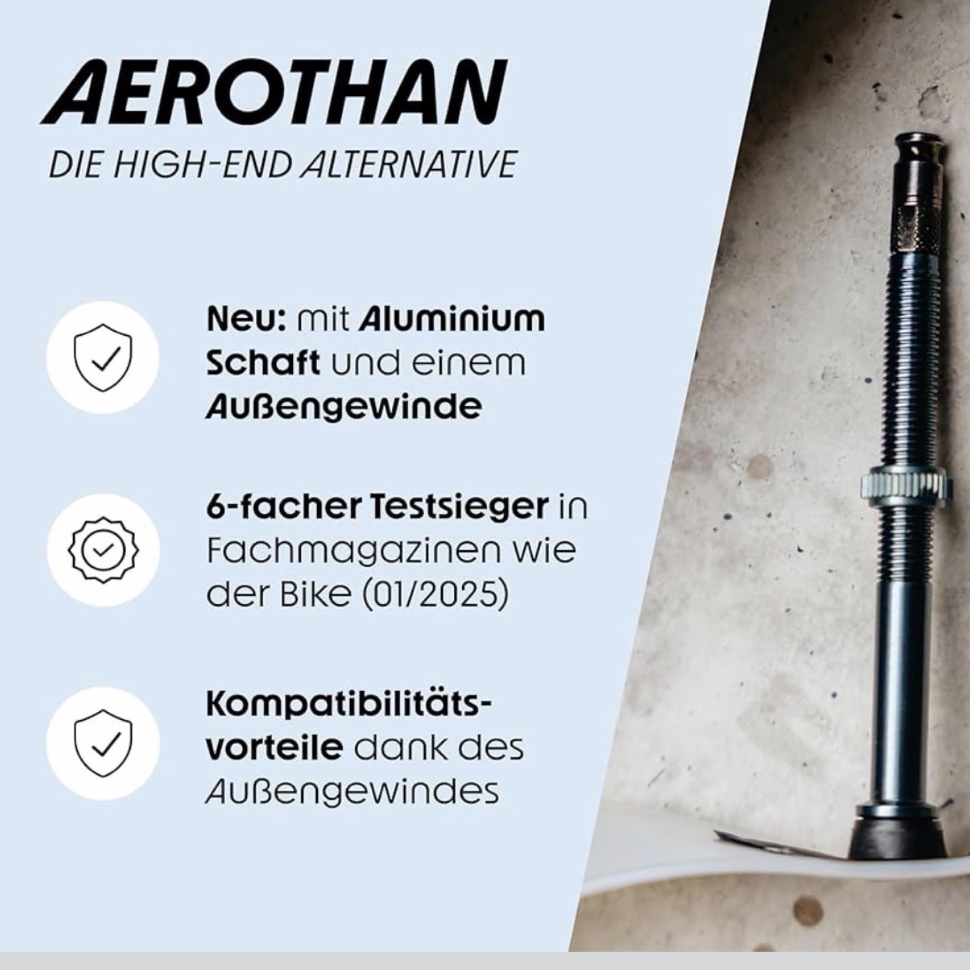Aerothan Light Camera d'aria 27,5"+29" compatibile con Schwalbe SCV14-AE + SCV19-AE Klick Valvola Mullet Set
