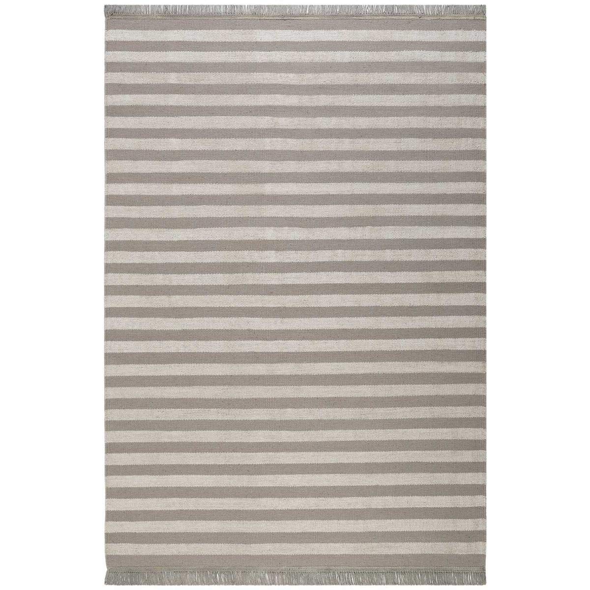 Carpets & Co. Noble Stripes Tapis de Marque Moderne, Chanvre/Laine Vierge., Naturel, 230 x 160 x 0.5 cm