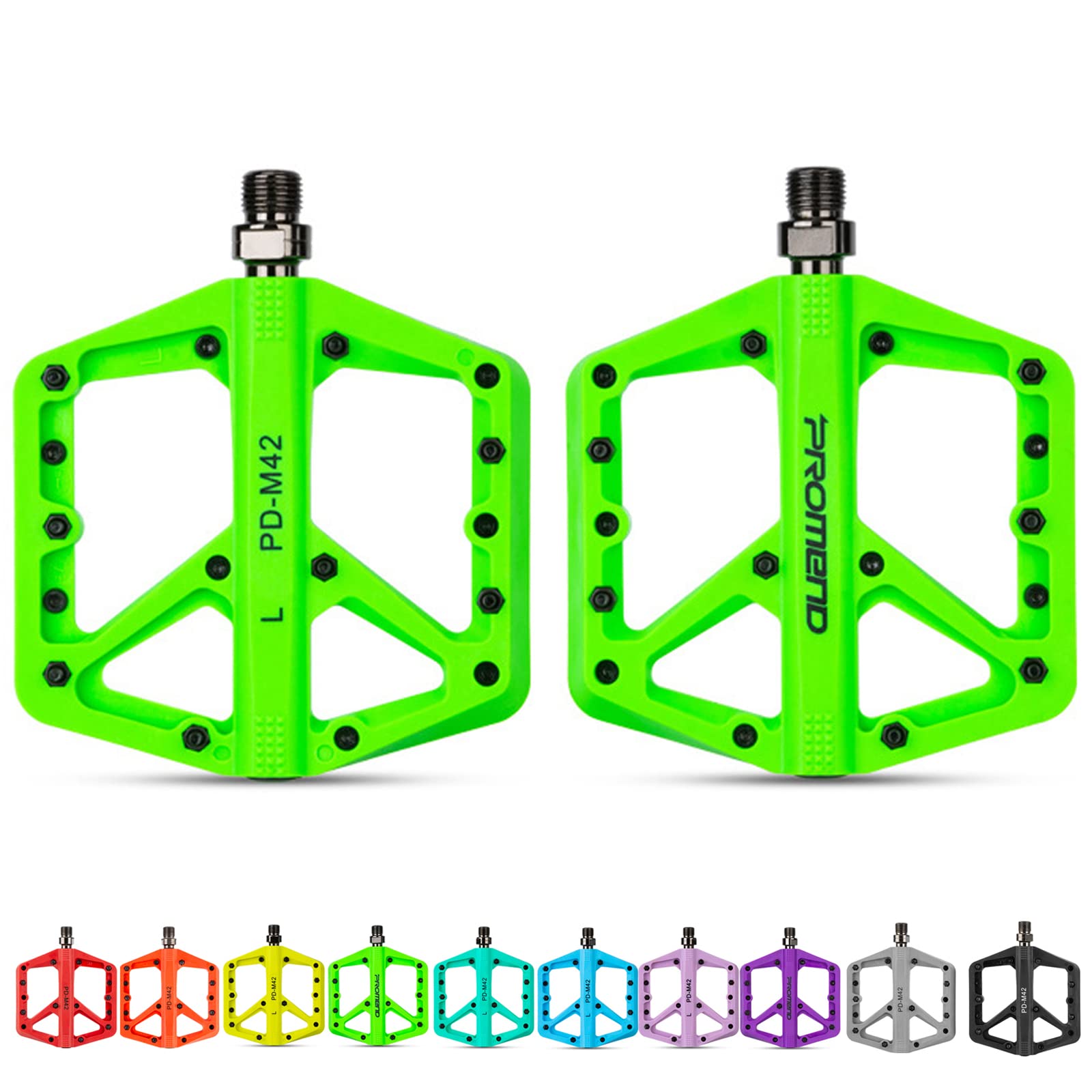 Pedali per bicicletta MTB in Nylon Antiscivolo BMX Spinning Superficie Espansa Assi in Acciaio al Cromo-Molibdeno Bearing