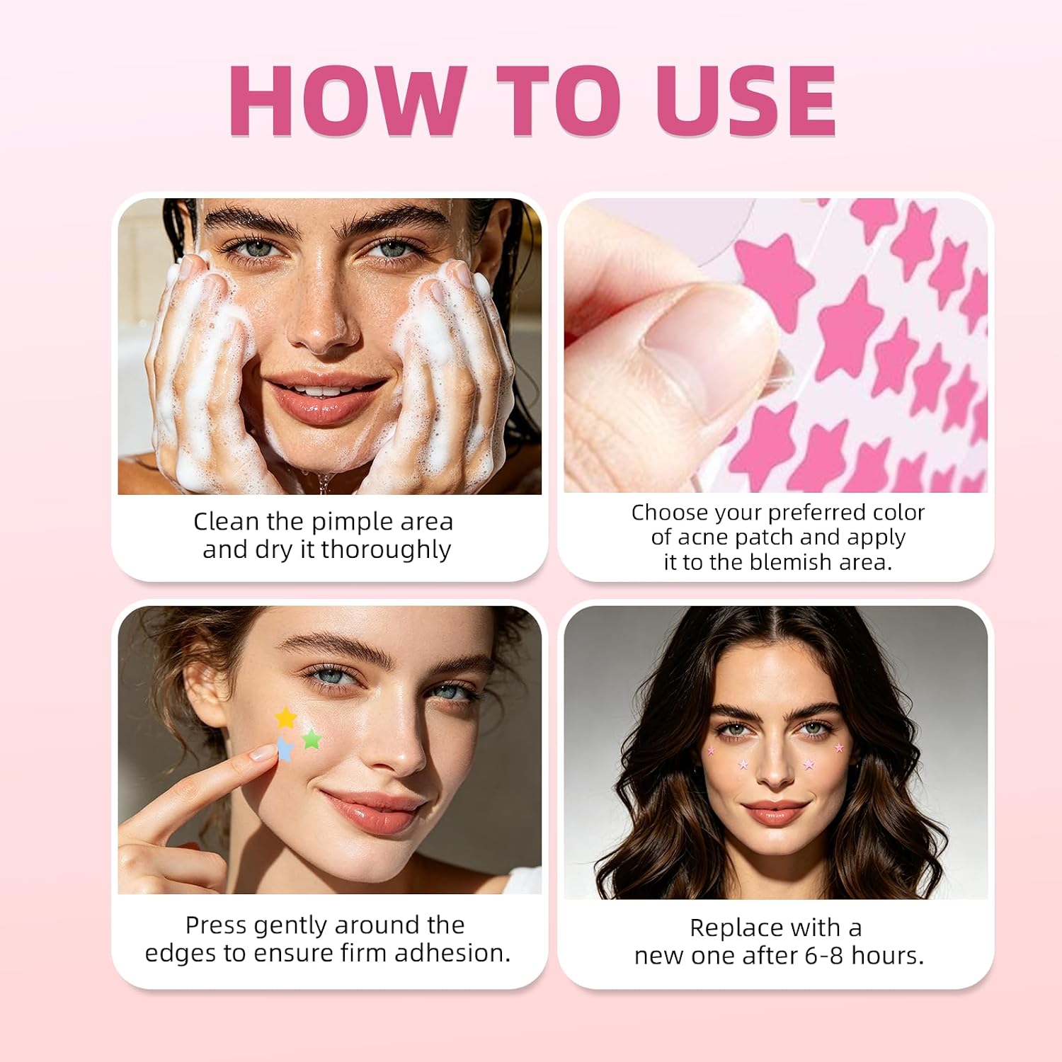 Pimple Patches for Face, Star Hydrocolloid Acne Patches Colorful Zit Covers with Tea Tree Oil Salicylic Acid, Spot Stickers for Shrinking Zits & Whiteheads 360 Count Beauty Patch