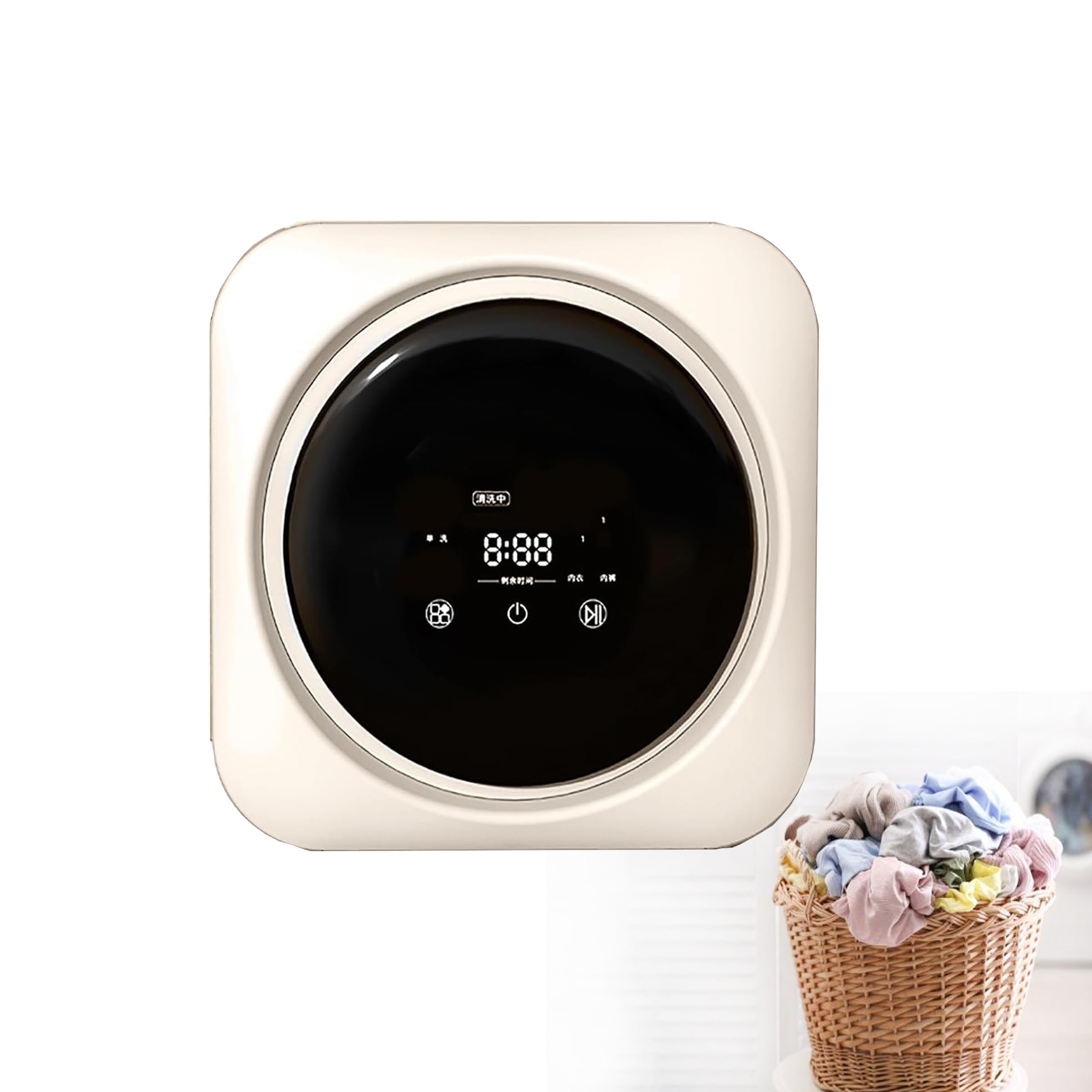 Mini Lavadora automática Todo en uno de 170 W/3,5 L, Ideal para Pared o sobremesa, Ideal para Calcetines y Ropa Interior, Ideal para Apartamentos y Espacios pequeños. Wallhanging
