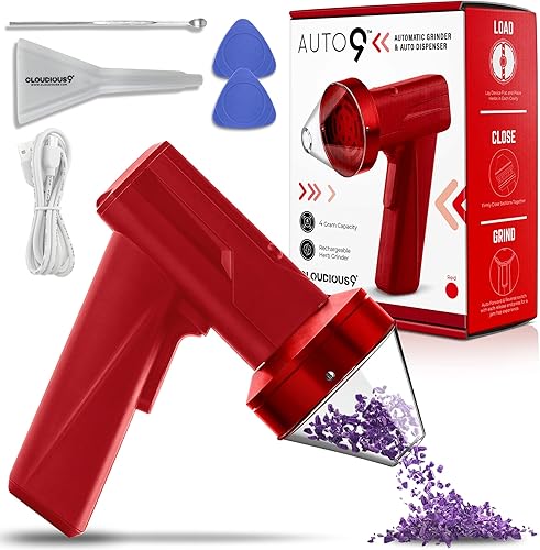 Auto9 - Molinillo eléctrico grande de 2.5 pulgadas molinillo automático de especias con dispensación automática, molinillo portátil de 0.14oz de