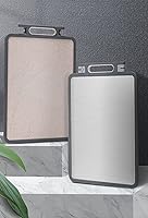 Vista 5 de Tabla de cortar de doble cara, tablas de cortar de acero inoxidable para cocina, tamaño grande de 17.8 x 12.2 pulgadas, tablas de cortar para carne