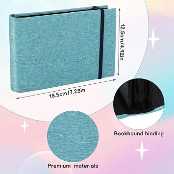 2 Pack Small Photo Albums, 6x4 Slip in Photo Albums 200 Photos Mini Flip Photo Book Album Portable Cover Memory Blue