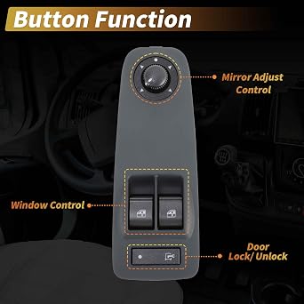 A ABSOPRO Power Window Switch for Fiat Ducato for Citroen Relay 1608705680