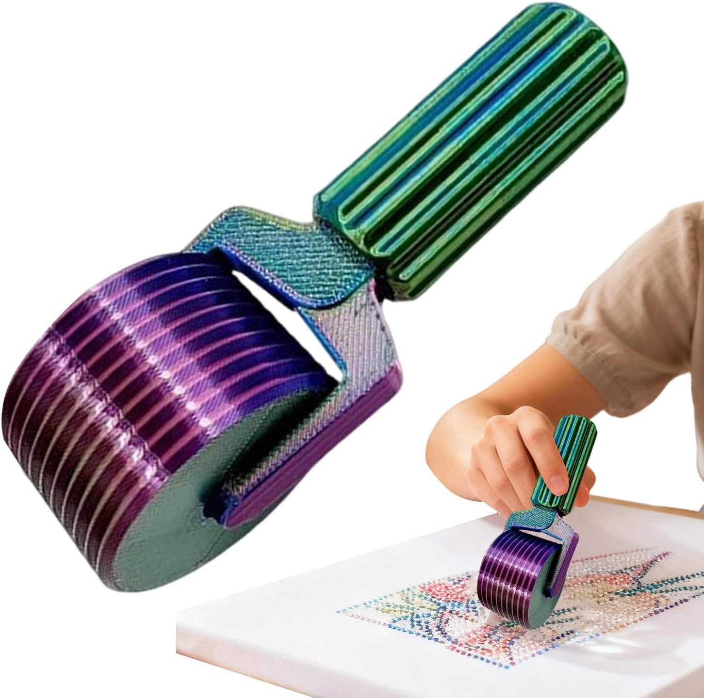 Gem Painting Roller Tool 3D Printed Easy-Grip Detachable Crafts Supplies