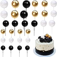 Vista 17 de Rsstarxi 30 bolas para decoración de tartas, bolas de decoración de pasteles, mini globos, bolas de espuma, decoración de pasteles para baby shower