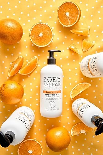 Miniatura 4 de Zoey Naturals Sweet Citrus Baby Wash & Shampoo, hecho para pieles sensibles, sin lágrimas, sin parabenos, todo natural, fabricado en los Estados