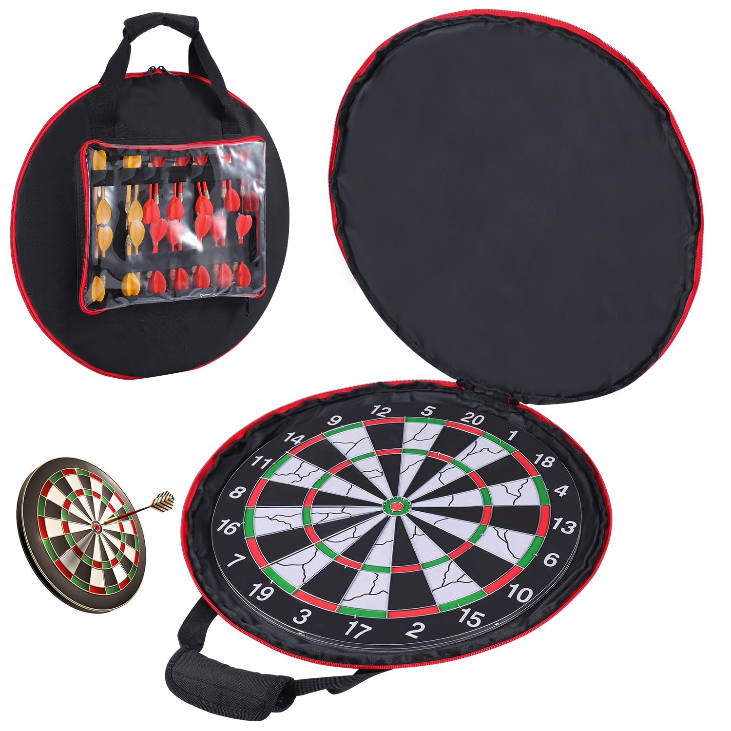 Yumt Dartboard Storage Bag, Dartboard Cover Waterproof Protective Dart Board Carrying Case for Dartboard, Darts, and Accessories