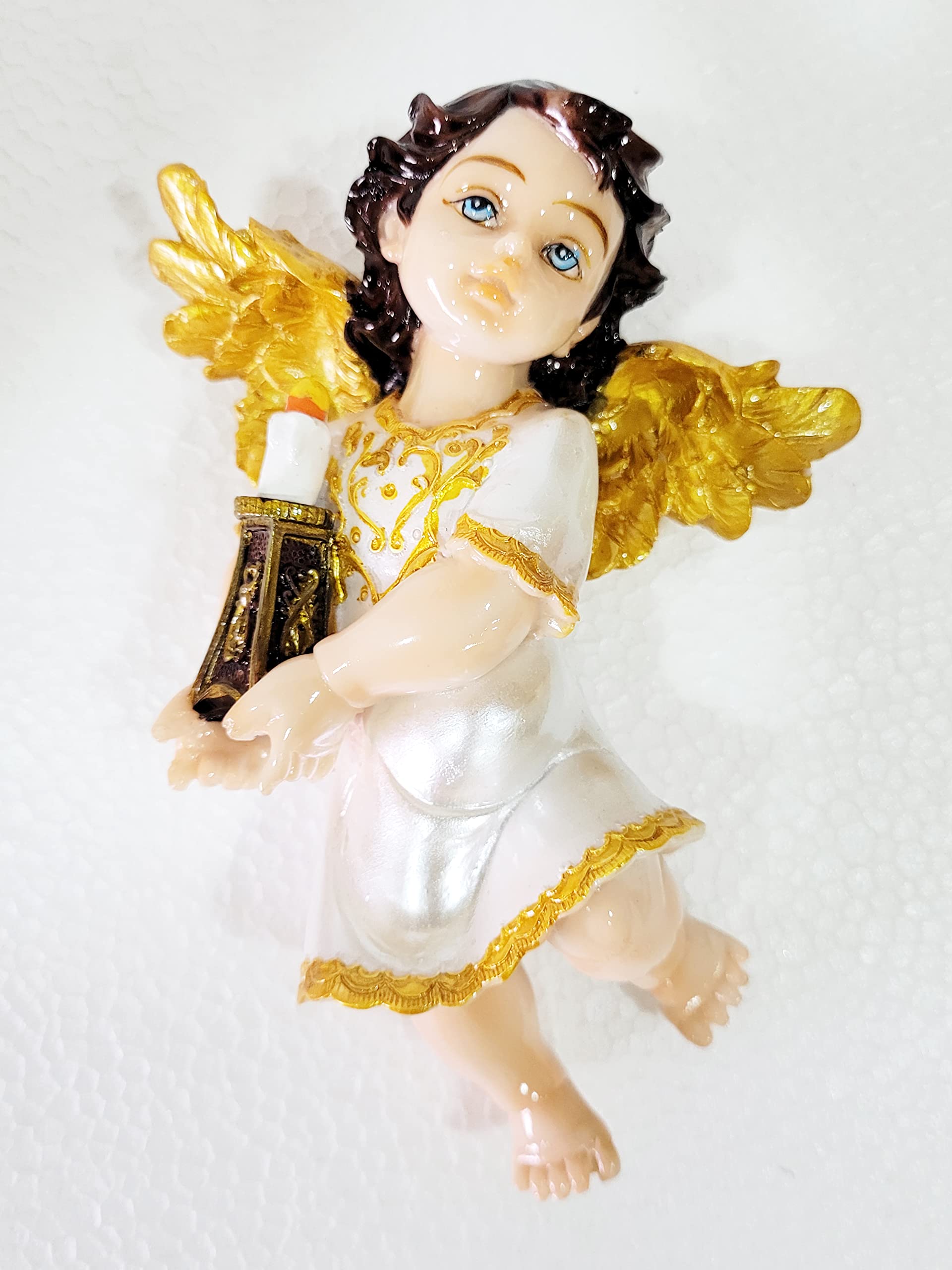 Buy Resin Lantern Angels Statue - Wall Hanging | Guardian Angel