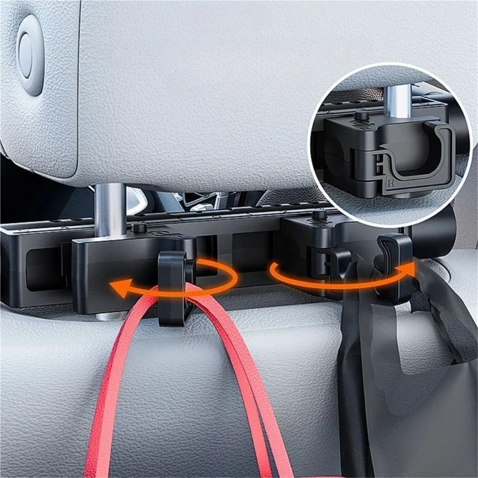 Reposacabezas Coche Almohada para reposacabezas de Coche, Ajustable 360°, para Dormir, Soporte para Cabeza y Cuello, cojín para Descansar el Asiento.(Black)