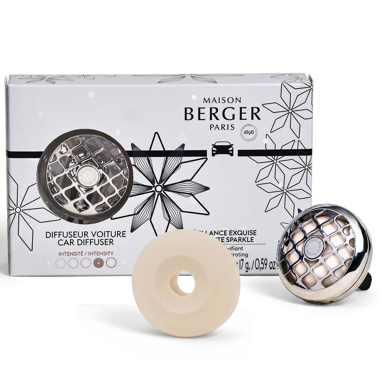 MAISON BERGER Car Diffuser Set, Rosalie Exquisite Sparkle