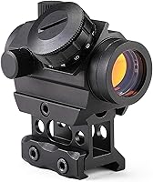 Vista 1 de PINTY Óptica de punto rojo reflex con múltiples retículas, visor táctico compacto para rifle con riel Picatinny, pistola, Airsoft