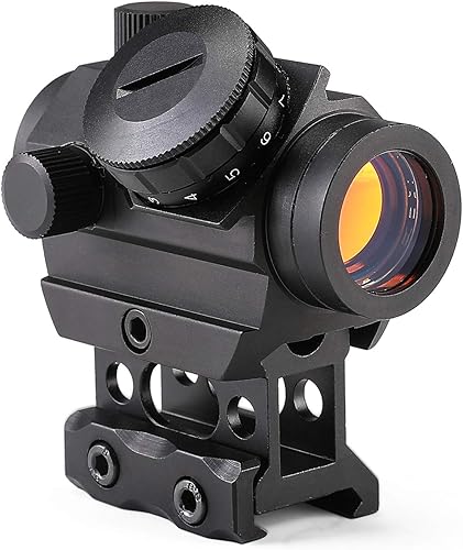 PINTY Óptica refleja de visión de punto rojo con múltiples retículas, alcance táctico compacto para riel Picatinny, pistola, Airsoft