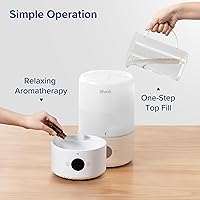 Vista 6 de LEVOIT Humidificadores inteligentes de llenado superior de niebla fría para dormitorio con sensor, ajuste automático de humedad, aplicación