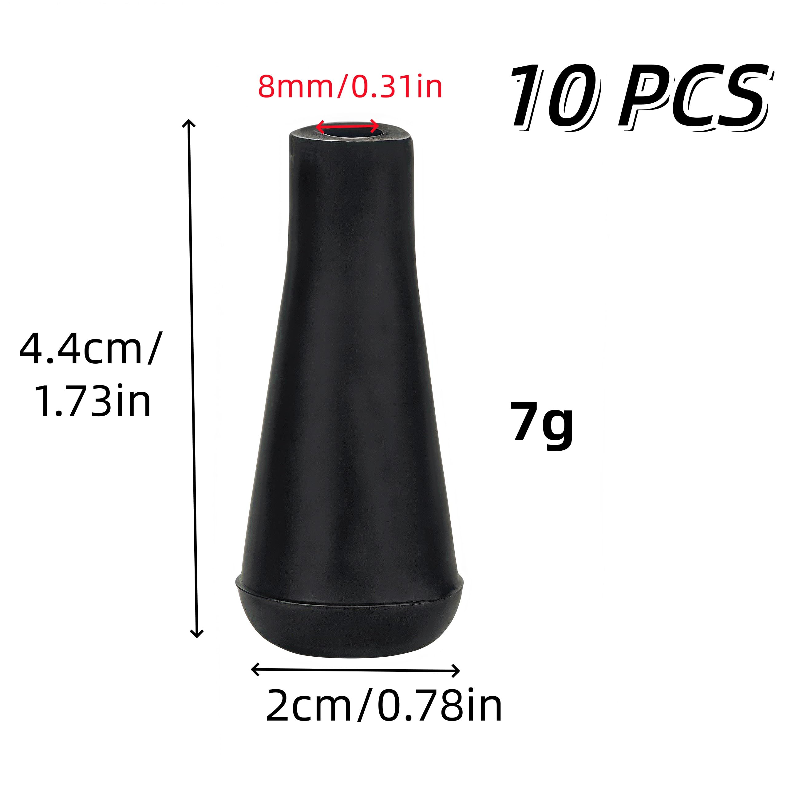 Broadhead Lot de 10 pointes de flèche de rechange en caoutchouc souple pour tir à l'arc, pratique cible et entraînement de chasse – Convient pour les tiges en fibre de verre et de carbone de
