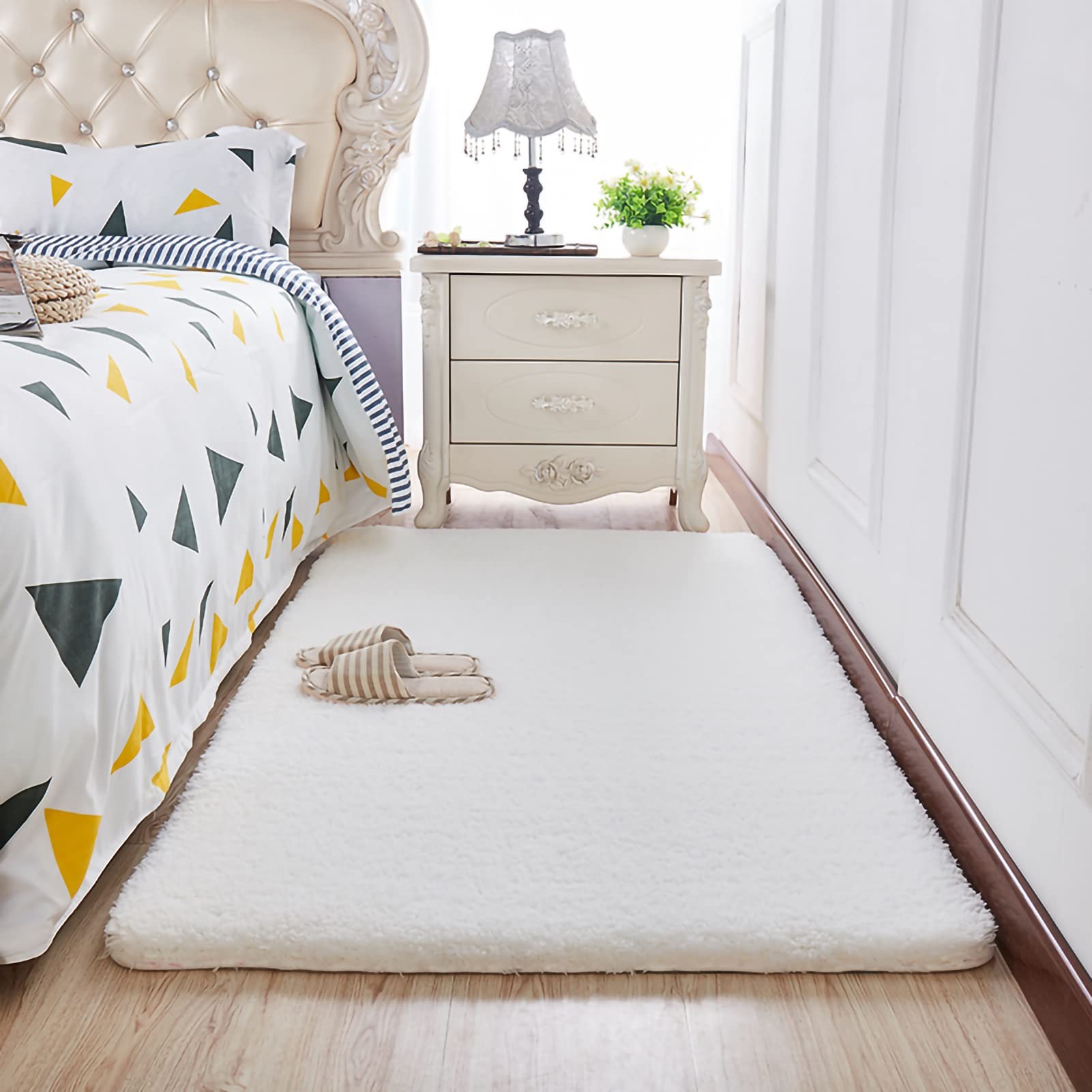 Tapis de chambre doux 2,6 x 5,2 pi et moquette de salon à poils longs