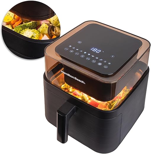 Hamilton Beach Digital Air fryer 7.2L with 100% Toxin Free Silicone Coating, Tested on 138 parameters for Metals, Odour & Microplastics, No PTFE,…