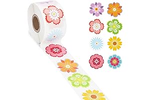 500PCS Flower Stickers Roll