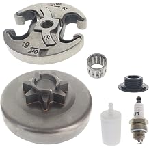 .375 7T Clutch Drum Sprocket for Husqvarna 455, Rancher 455, 460, 460 Rancher Chainsaw 537291702, 537110503 Bearing Kit