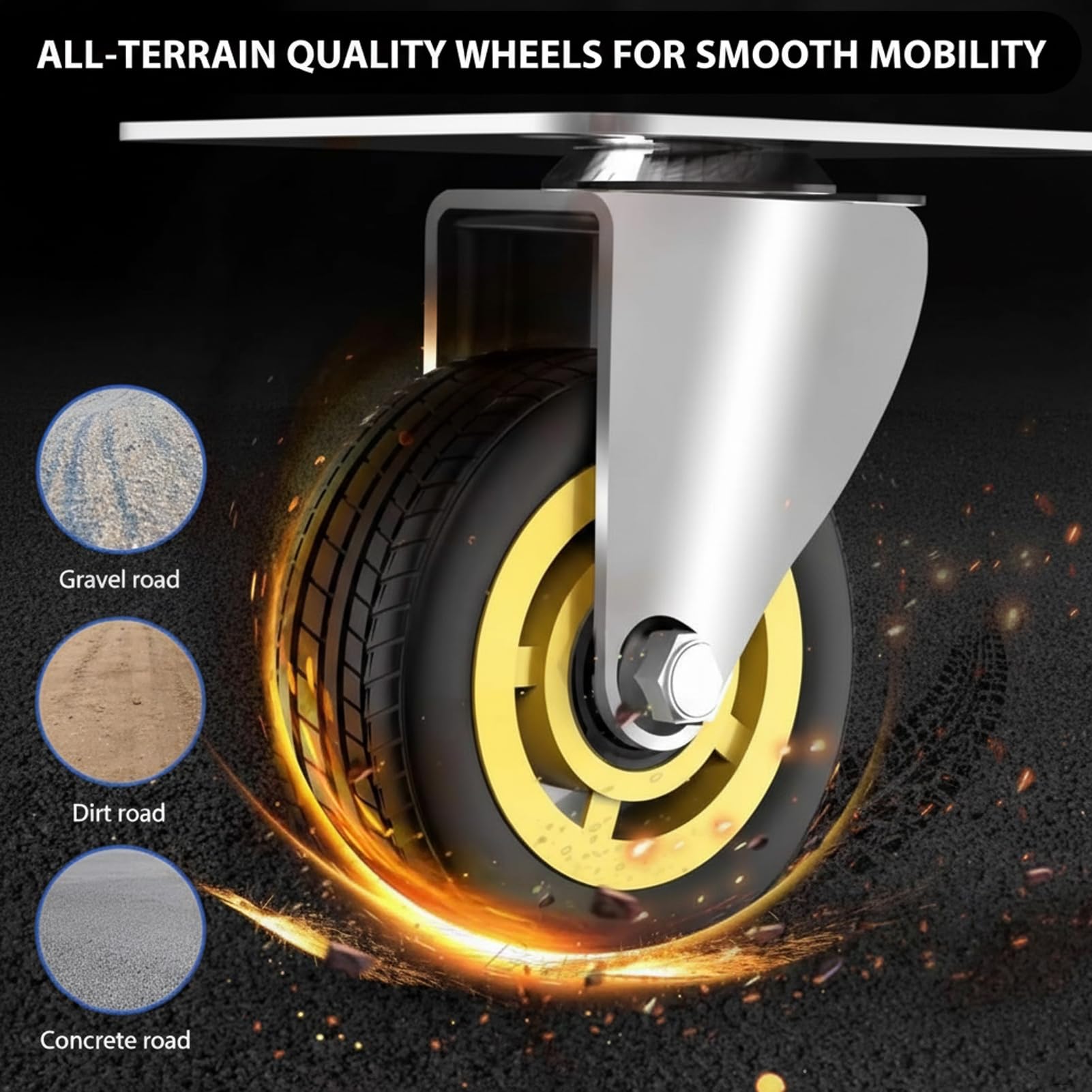 Carretilla de mano resistente, carrito de mudanza plegable con ruedas giratorias para un transporte eficiente en oficina, garaje, almacén y hogar