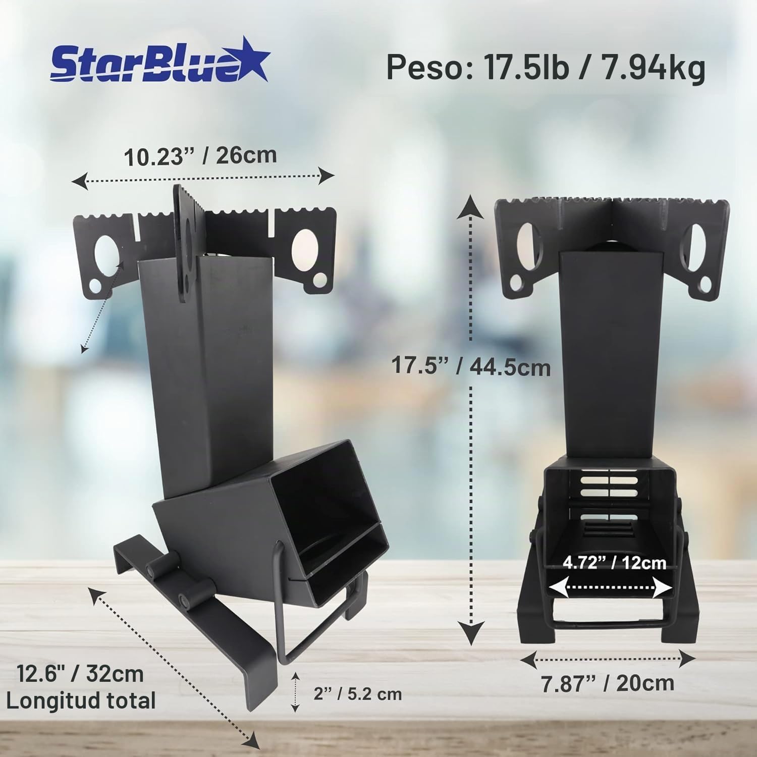 StarBlue - Estufa plegable con bolsa de transporte, una estufa portátil de leña para acampar con gran cámara de combustible, ideal para cocinar al aire libre, camping, picnic, barbacoa, caza, pesca