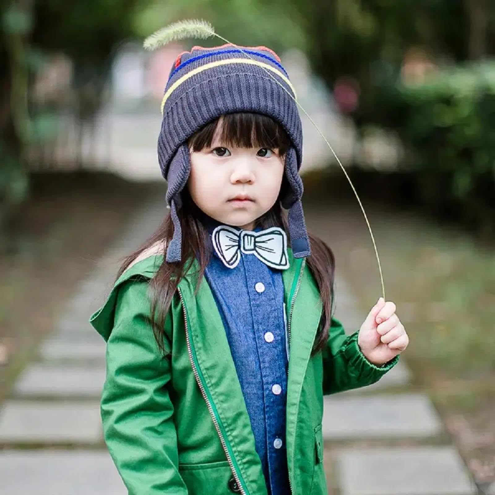 Gorros De Punto para Sombrero Tejido Beanie Gorro De Punto A Rayas para Niños para Niños Forrado Suave con Gorro De Invierno Suave con Puño Cálido