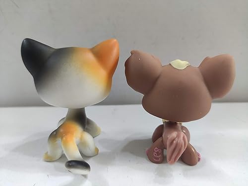Miniatura 3 de 2 unidslote set Littlest Pet Shop LPS gato gatito Chihuahua lps figura juguetes raros