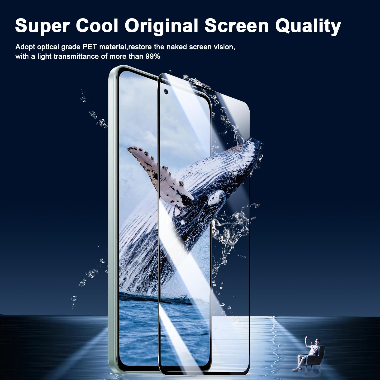 Protector Pantalla Xiaomi Redmi Note 14 5G - 2 Cristales Templados + 2 Protectores Cámara - Fácil Colocación Sin Burbujas