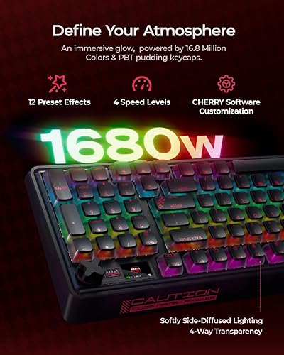Miniatura 4 de PIXIU 98 Wireless Mechanical Gaming Keyboard, Cherry MX2A Brown Switches, 8000Hz Polling, Tri-Mode Bluetooth2.4GUSB-C Wired, Hot-Swap Gasket Custom