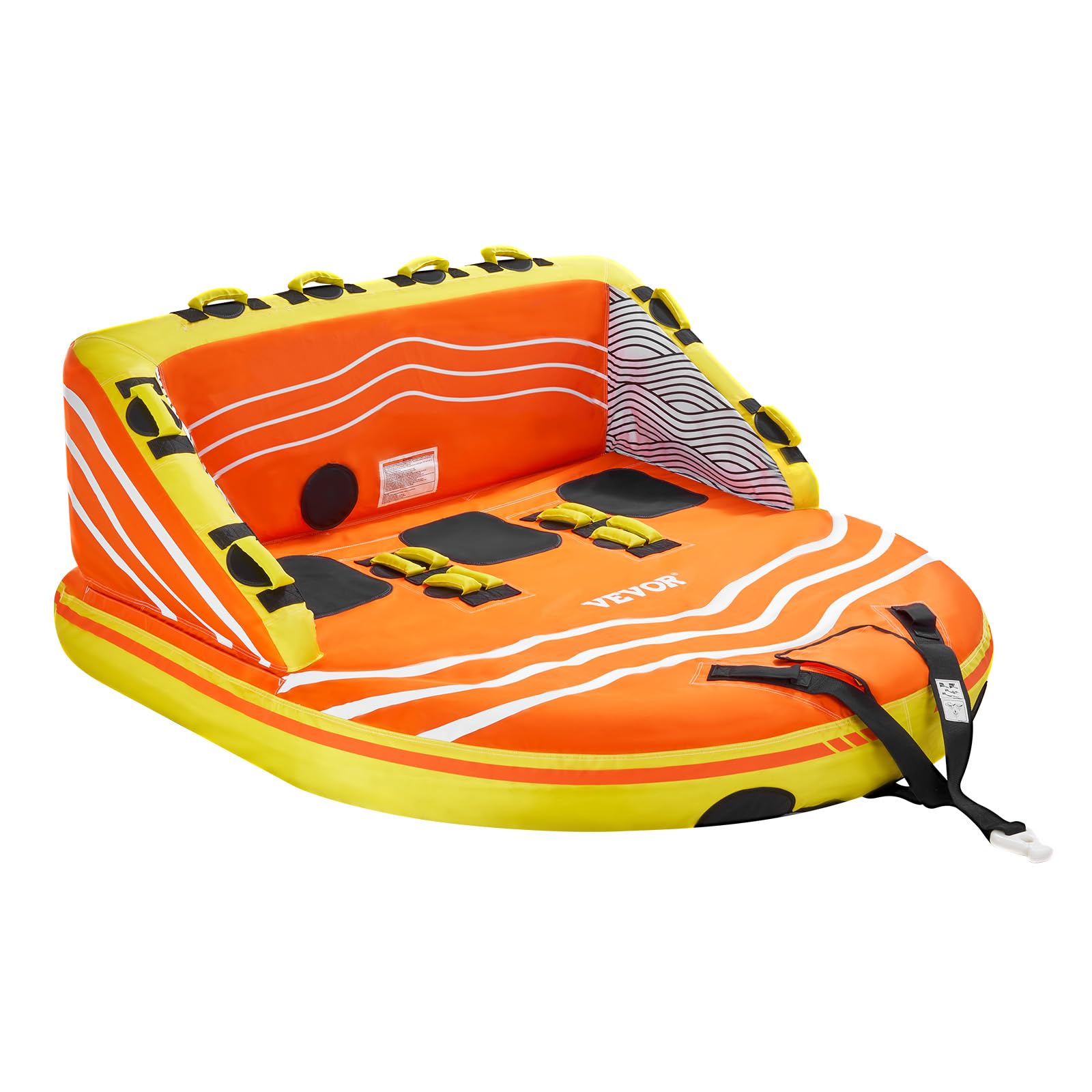 VEVOR Tubo Trainabile per Barche Capienza ca. 1-3 Persone Tappetino Gonfiabile per Barche attività Acquatiche Carico Max. 231 kg, Tubo Trainabile per Sport Acquatici Gommone Gonfiabile Feste Nautica