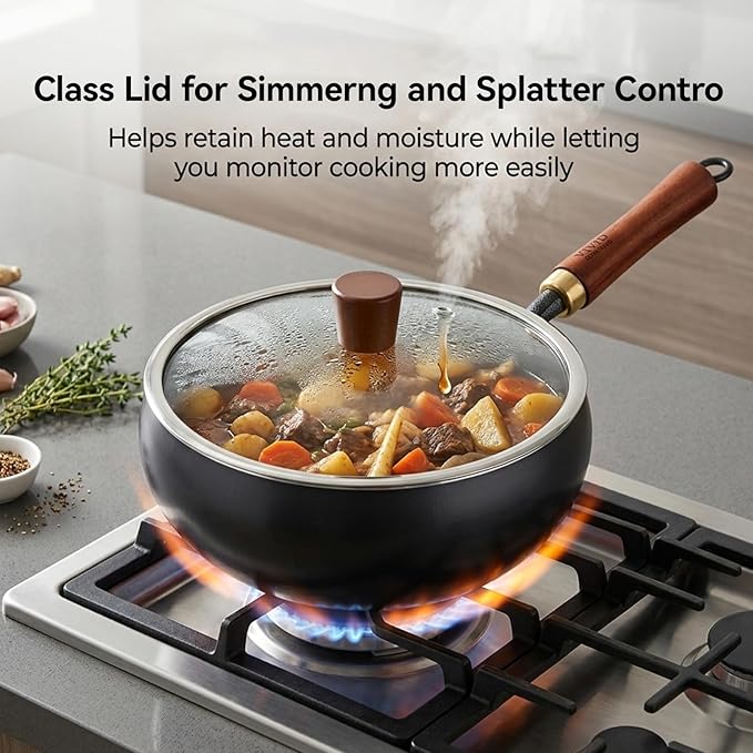Wok de Acero al Carbono 9.4 pulgadas con Tapa de Vidrio miniatura 3