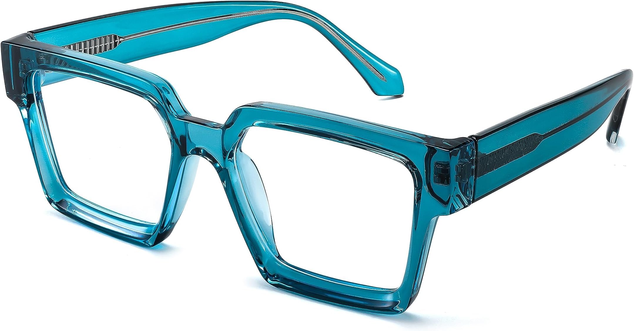 - Oversized Computer Glasses Frames for Women Men Square Thick Frame Eye Glasses for Men E1150