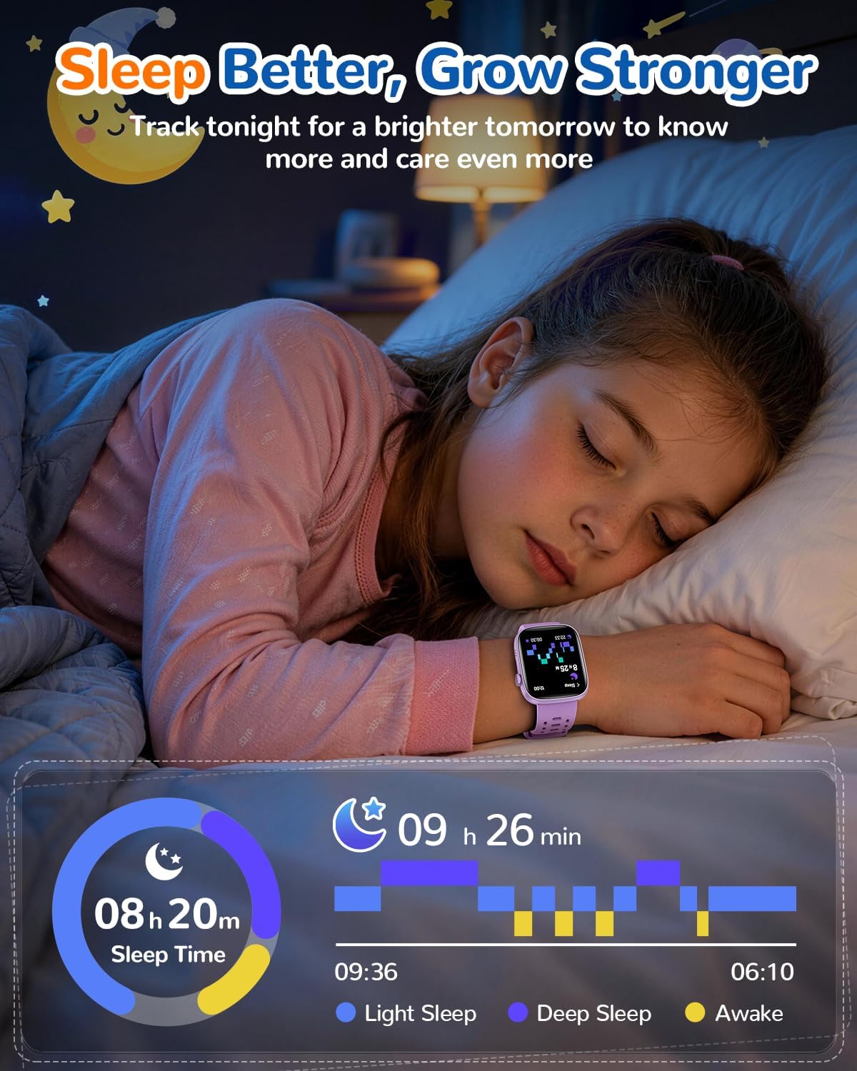 Smart Watch for Kids No Phone Need, Fitness Tracker Watch Puzzle Game 2Band image 5
