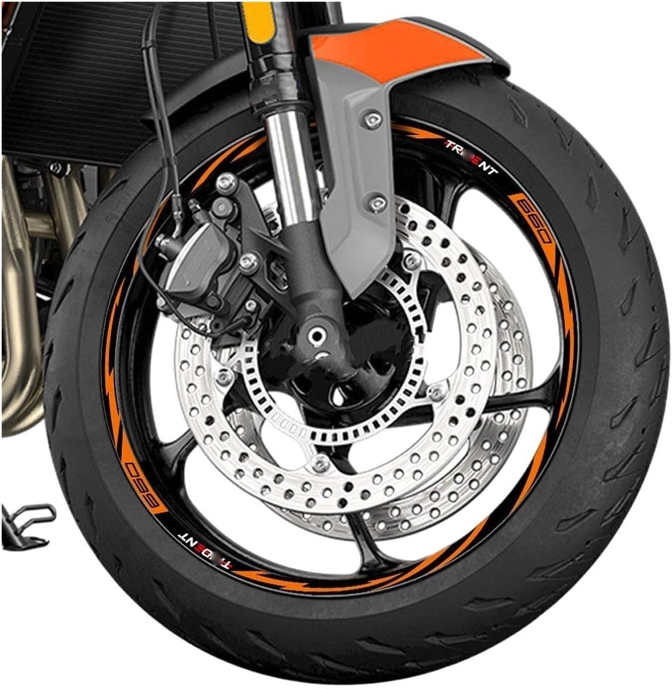 For Trident 660 For TRIDENT 660 2023 Motorcycle Reflective Wheel Stickers Rim Decals Stripe Hub Tape(2)
