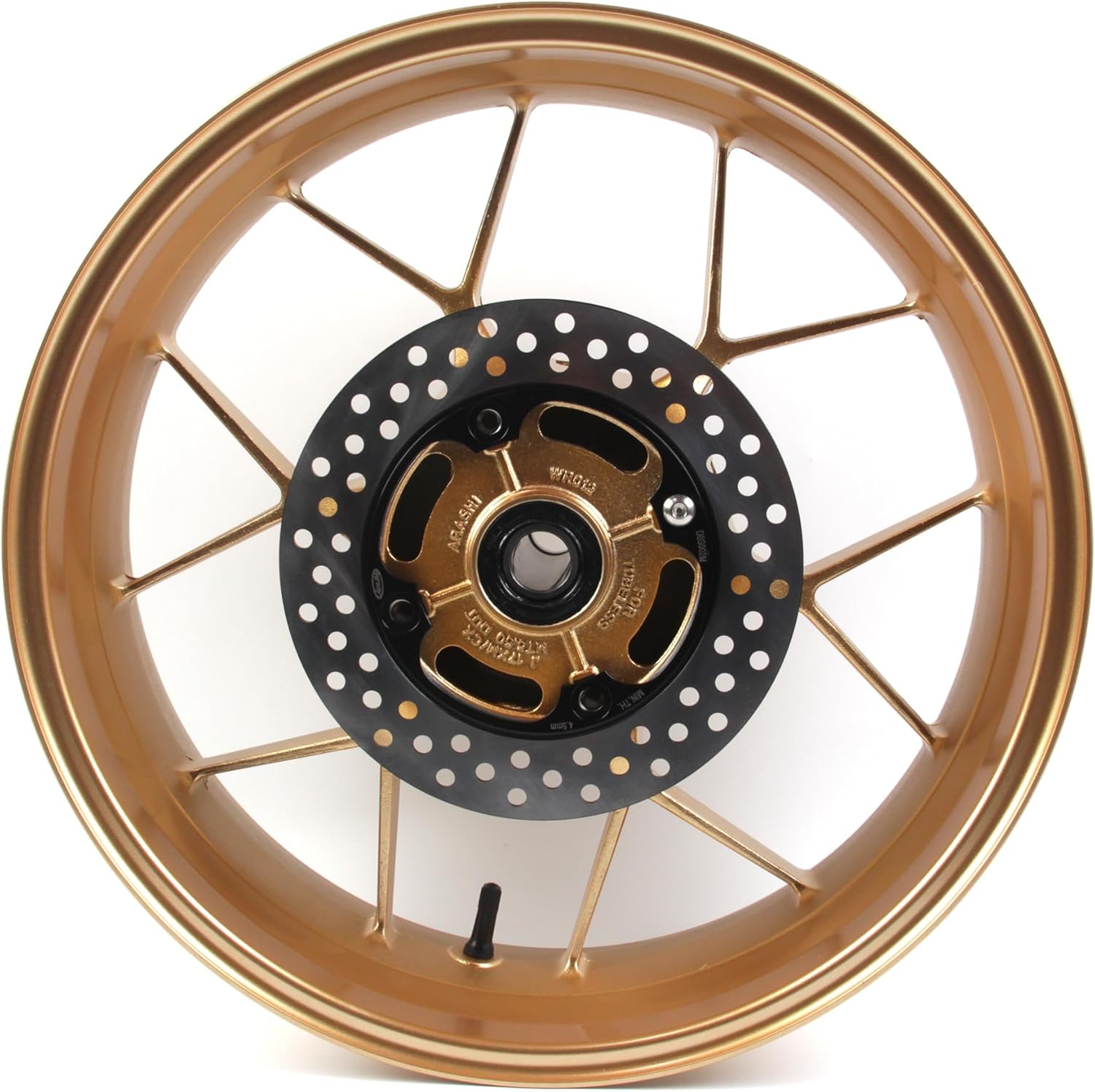 Arashi Rear Wheel Rim and Brake Disc Rotor for Honda CBR1000RR 2006-2016, Motorcycle Replacement Accessories Parts Gold