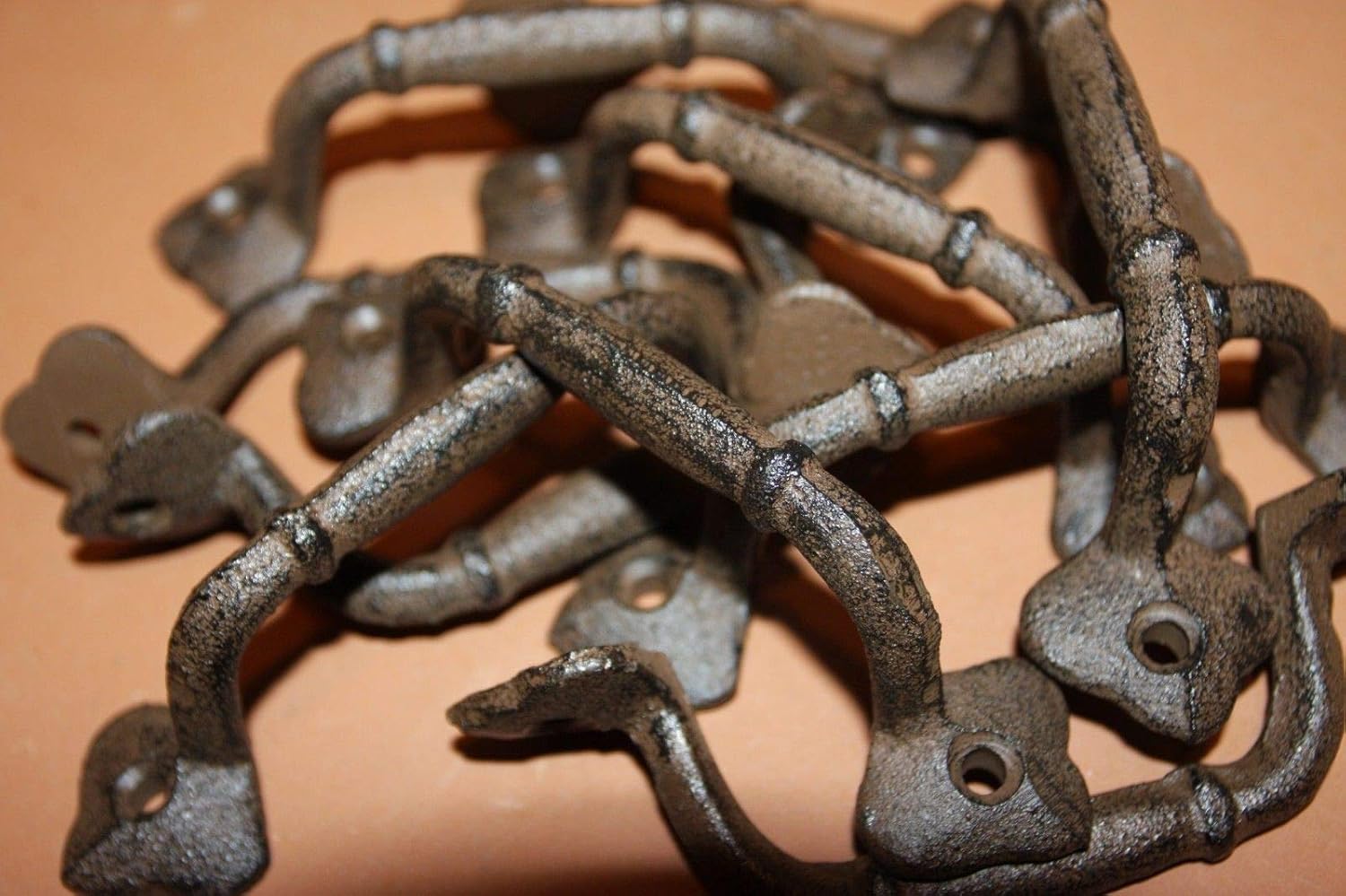 40 Rustic Pulls 4 3/8 Center, 5 3/8 L, Cast Iron, Discount Bulk