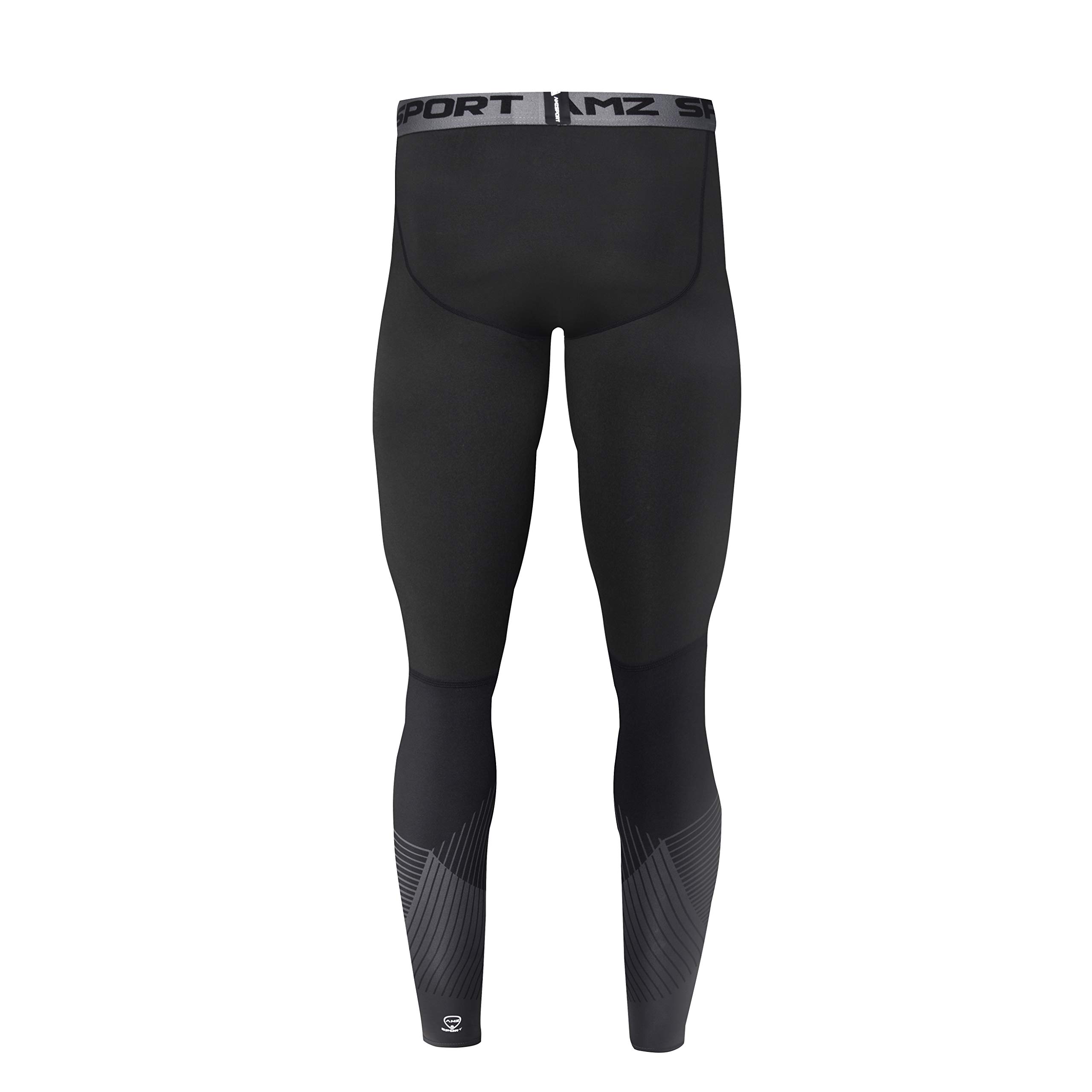 AMZSPORT Pantaloni per Compressione Sportiva da Uomo Asciugatura Veloce Leggings di Baselayer da Allenamento Nuova Generazione