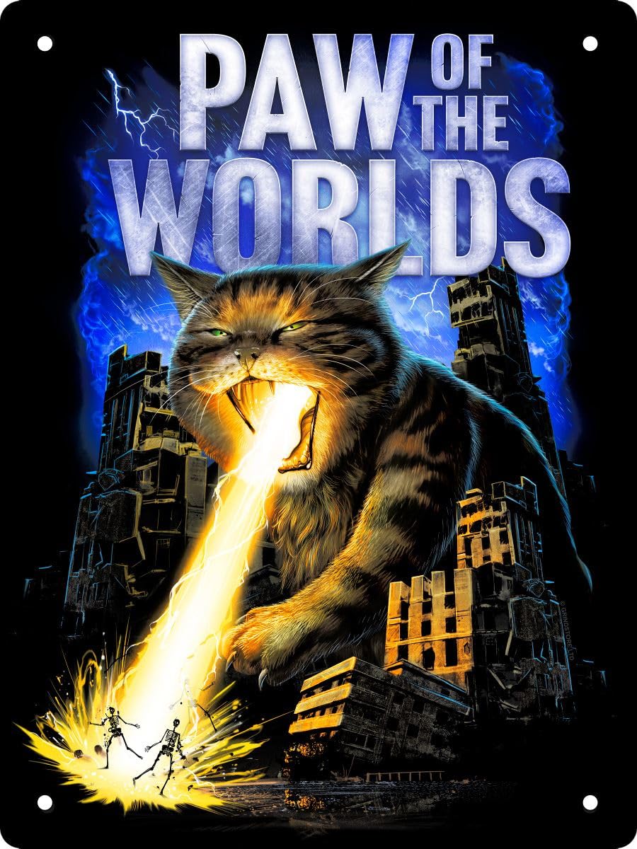 Grindstore Horror Cats Paw Of The Worlds Mini Tin Sign
