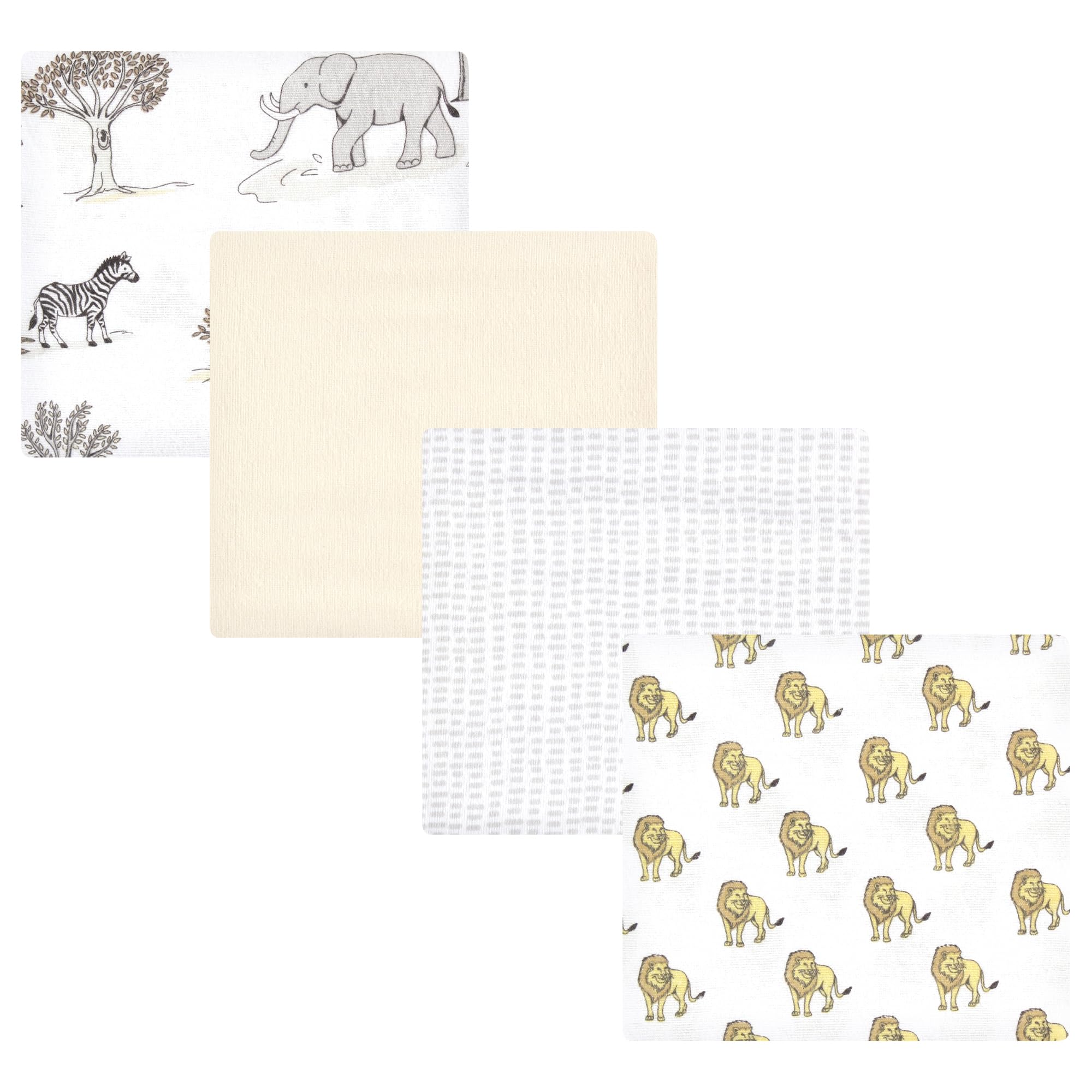Luvable Friends Little Treasure Flannel Receiving Blankets 4pk