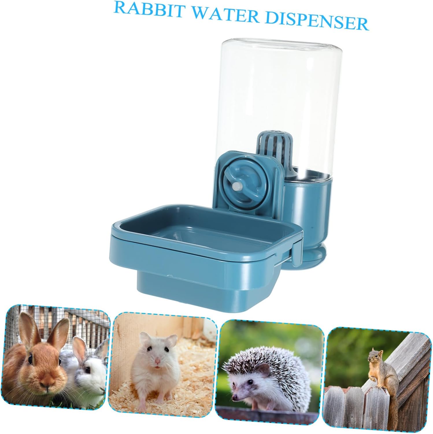 POPETPOP Hanging Rabbit Water Bottle Large Capacity Leak-Proof PET Water Dispenser Filter for Small Animals for Bunny Feeding and Watering