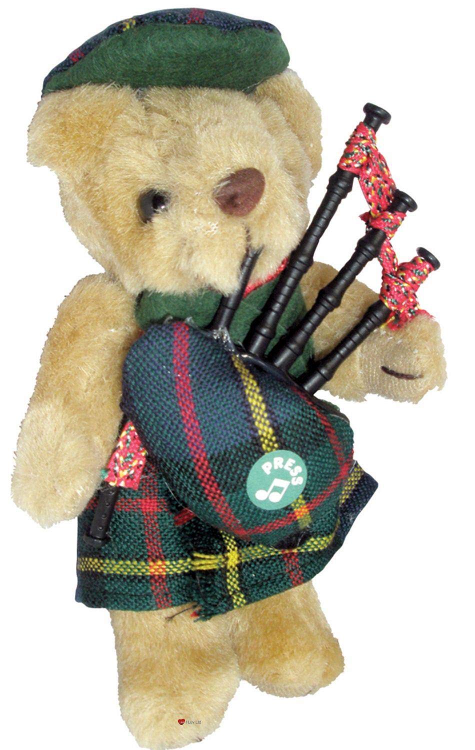 I Luv Ltd Maclaren Musical Teddy Bear Clan Tartan Scottish Gift, Made In Scotland