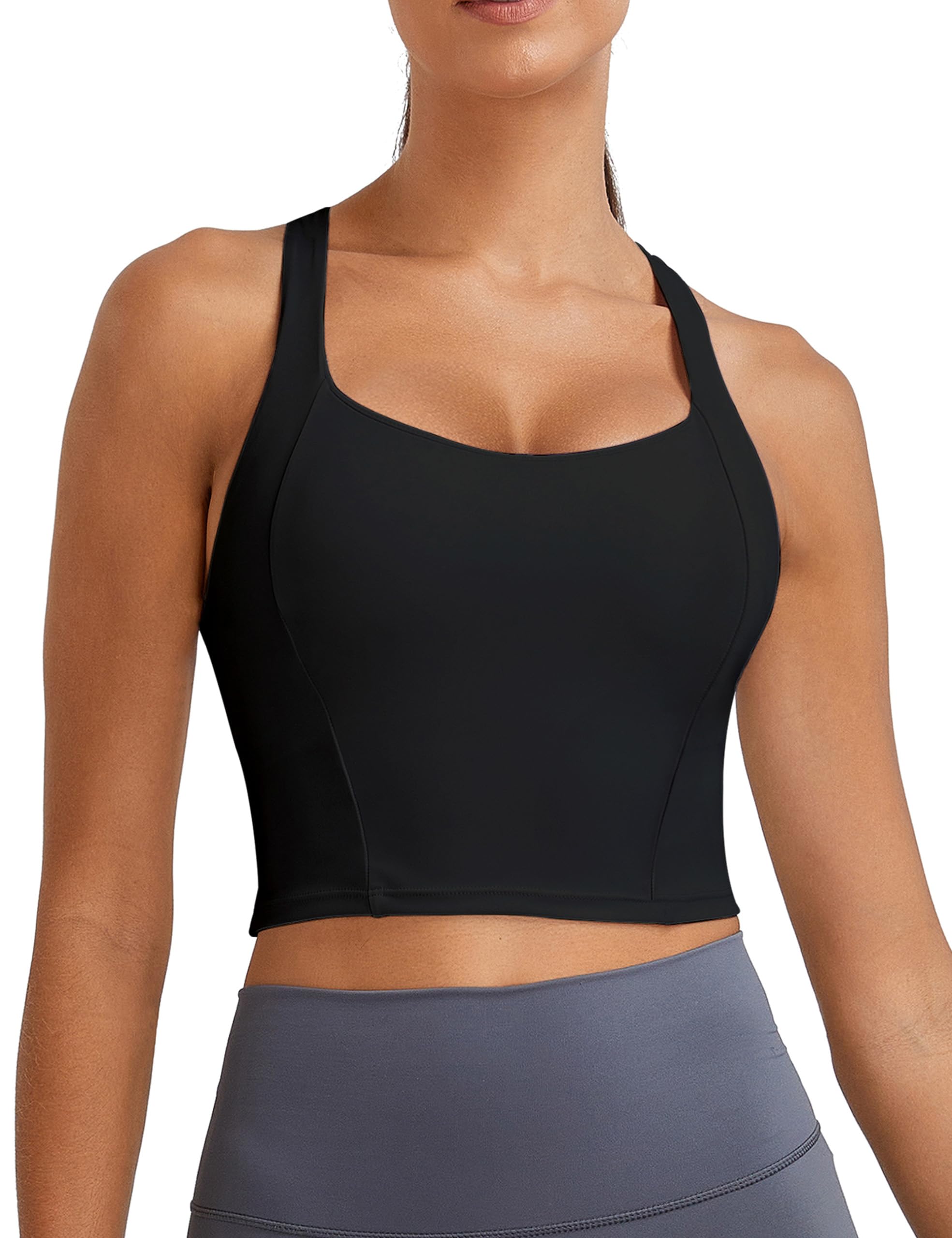 BMJL Women's Workout Tank Tops with Built in Bra Athletic Sports Crisscross Back Summer Going Out Clothing 2025