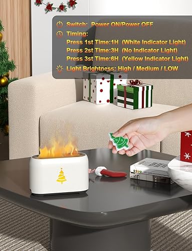 Miniatura 2 de Difusor de llama para aceites esenciales, difusor ultrasónico de aroma de 6.8 fl oz con control remoto, difusor de aromaterapia y humidificador