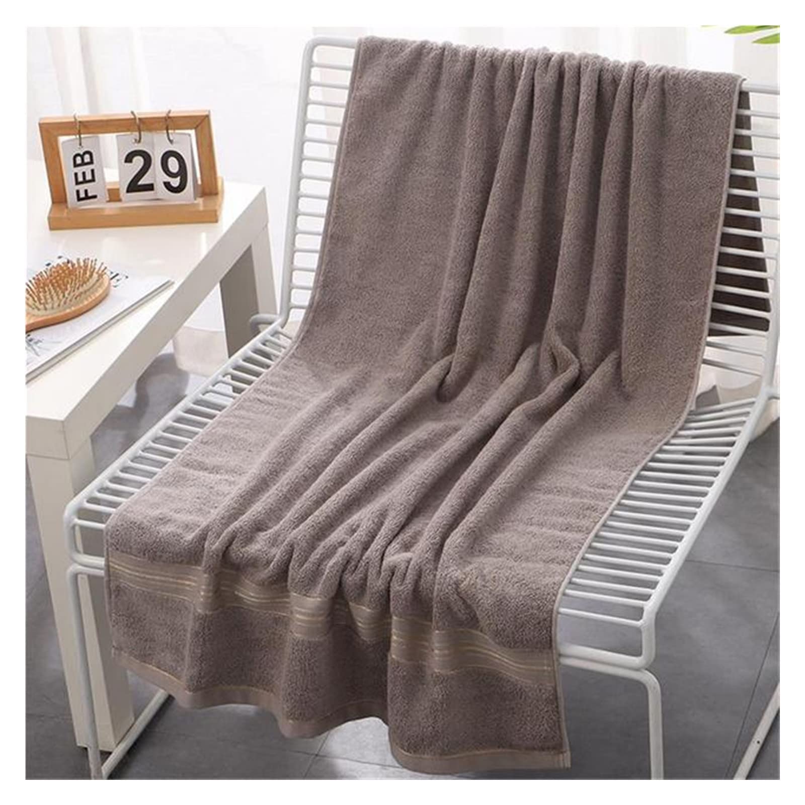 Grande serviette de plage et de bain pour adulte le confort du coton à la maison