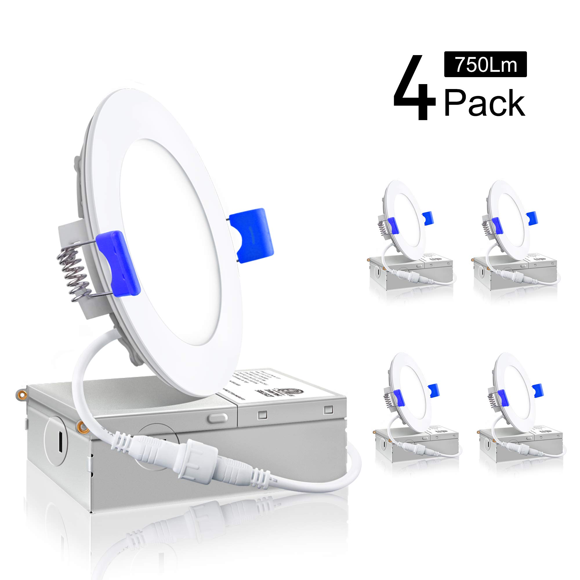 Buy Ensenior 4 Pack 4 Inch UltraThin LED Recessed Ceiling Light with