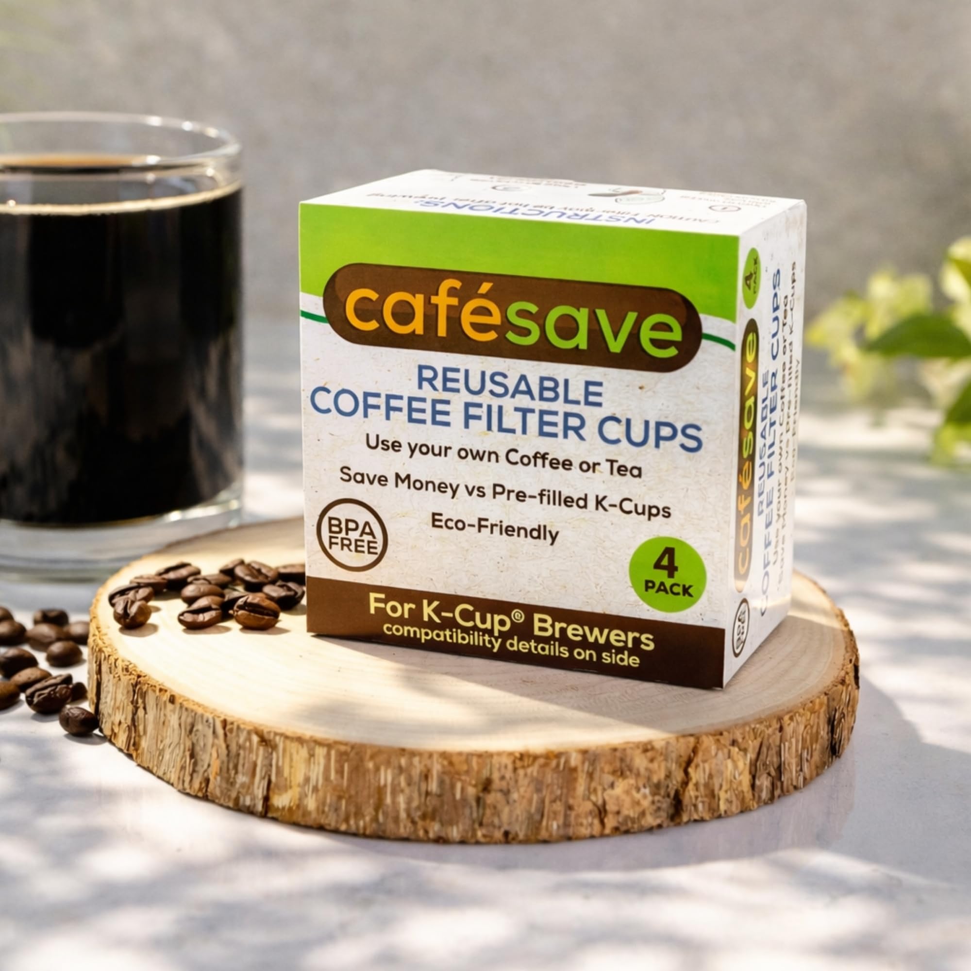 Perfect Pod - Filtros de café reutilizables Café Save - Cápsulas recargables con colador de malla integrado