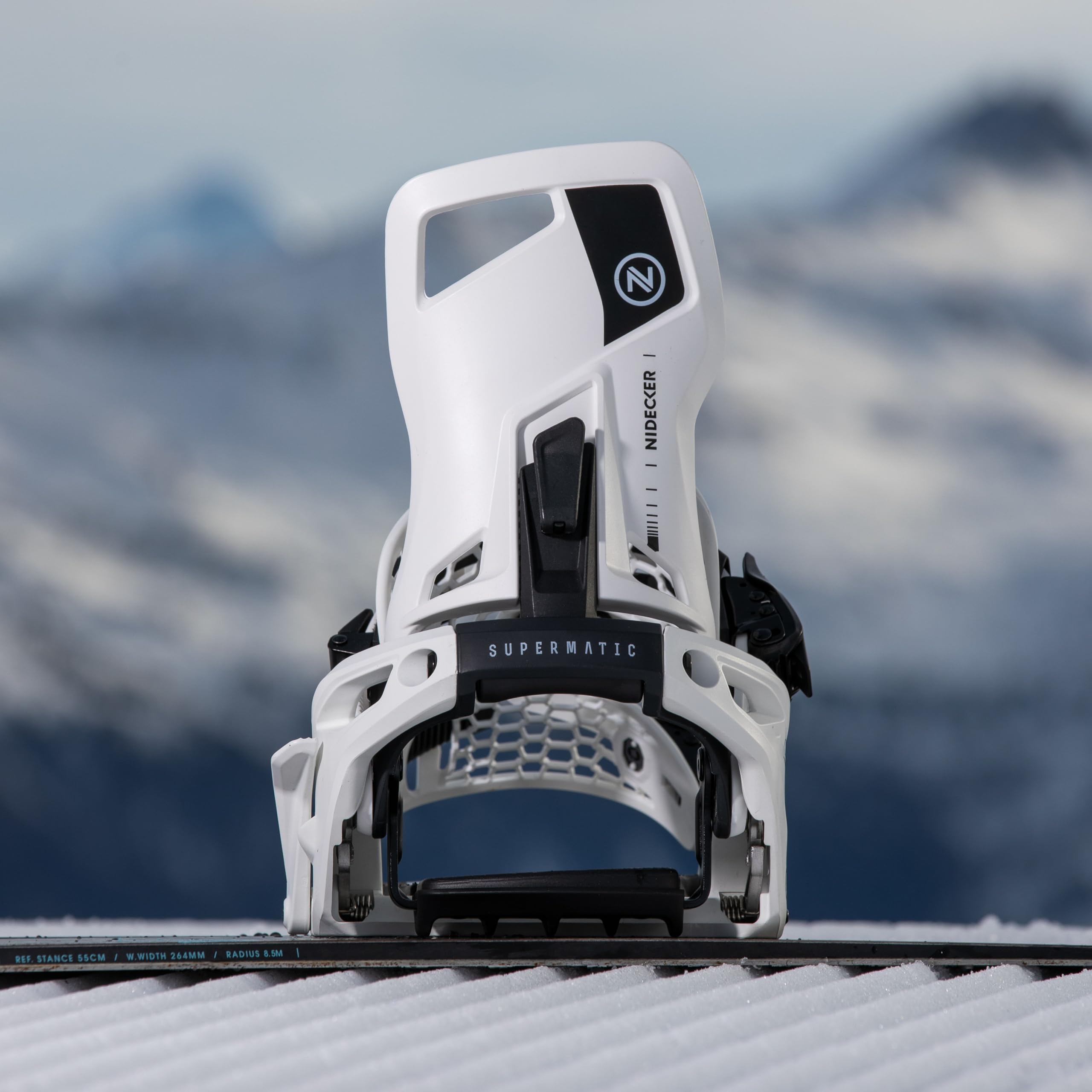 Nidecker Supermatic Snowboard - Attacco automatico universale a doppia entrata - Confortevole e affidabile come un classico attacco a due cinghie