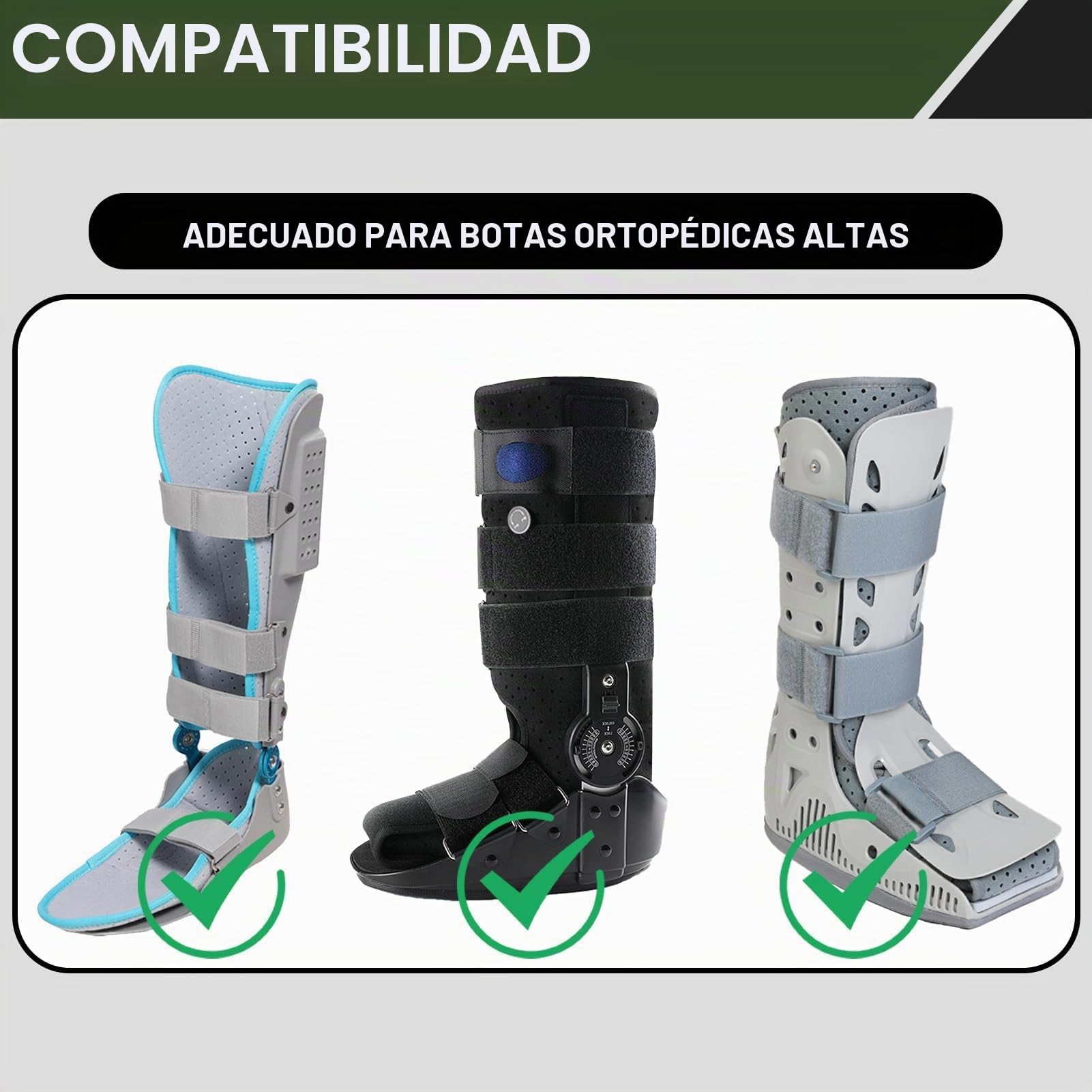 Cubiertas de zapatos médicas, botas de protección contra fracturas, Air Cam Walker, botas impermeables para fracturas, botas ortopédicas médicas para pie roto, tobillo torcido (M)