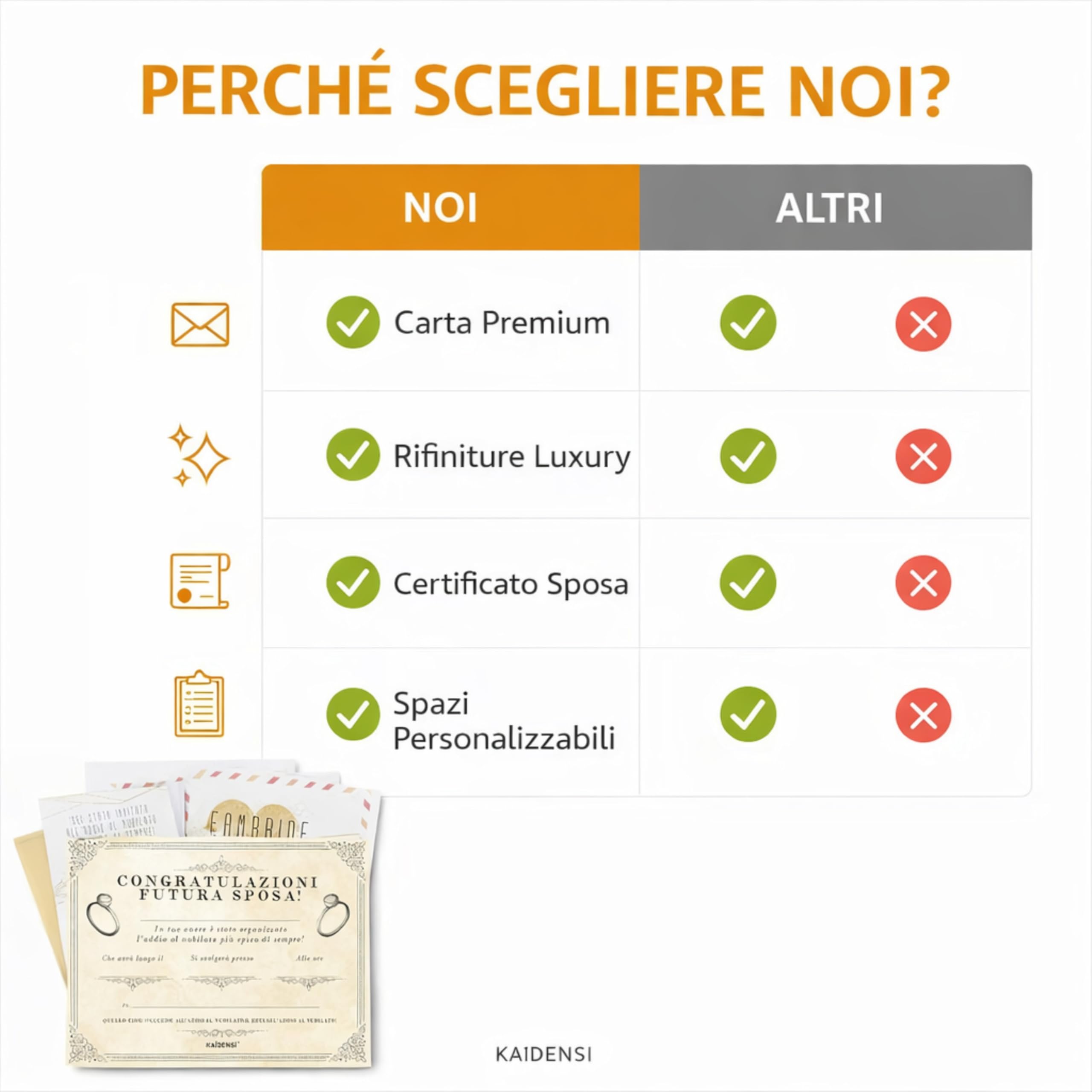 Gooji Biglietto Di Auguri Matrimonio Con Abito Da Sposa – Taglio Laser, Lamina Oro, 12,7x17,8 Cm, Con Busta, Regalo Per Sposi - 3